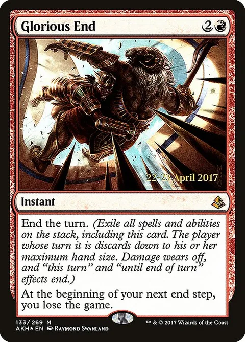 Glorious End, card 133s from Amonkhet Promos