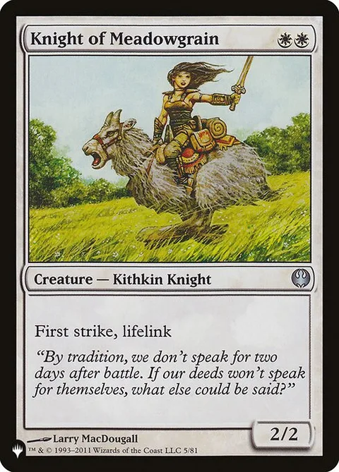 Knight of Meadowgrain, carte DDG-5 de The List