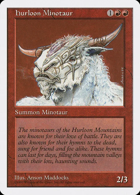 Hurloon Minotaur, carte 240 de Fifth Edition