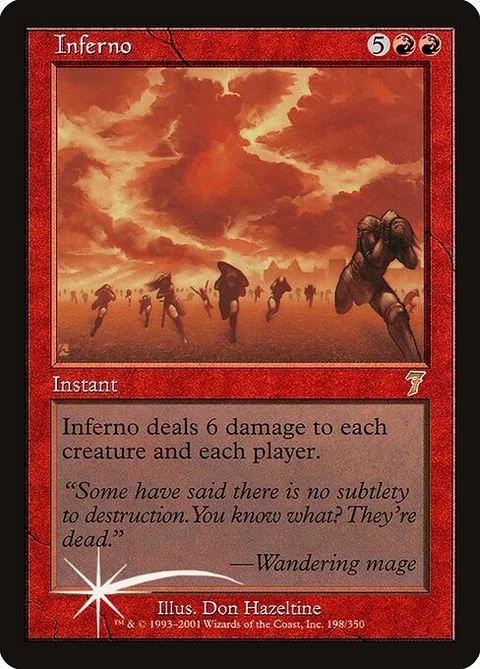 Inferno, card 198★ from Seventh Edition