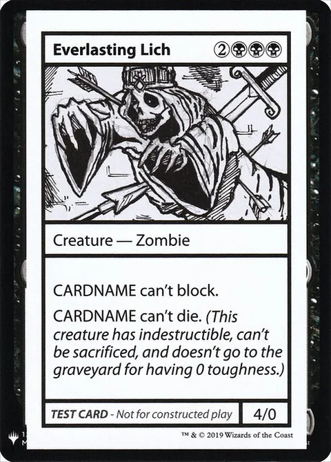 Everlasting Lich, card 41 from Mystery Booster Playtest Cards 2019