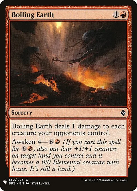 Boiling Earth, carte BFZ-142 de The List