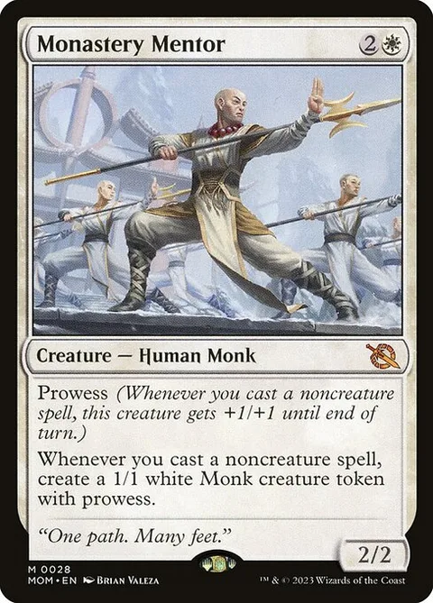 Monastery Mentor, card 28 from March of the Machine