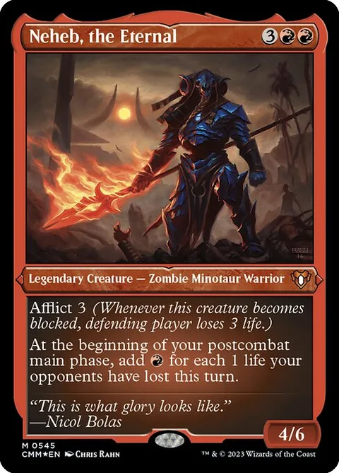 Neheb, the Eternal, carte 545 de Commander Masters