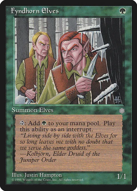 Fyndhorn Elves, carte 244 de Ice Age