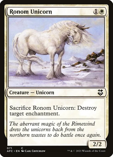 Ronom Unicorn, card 71 from Forgotten Realms Commander
