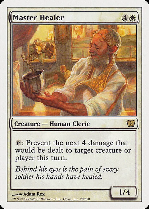 Master Healer, card 28 from Ninth Edition