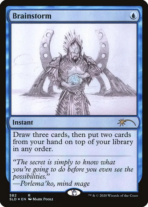 Brainstorm, card 582 from Secret Lair Drop
