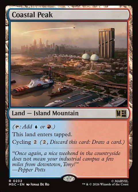 Coastal Peak, card 232 from Marvel Super Heroes Commander