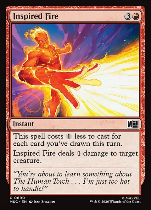 Inspired Fire, carte 690 de Marvel Super Heroes Commander