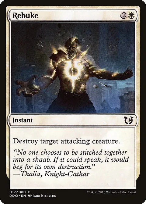 Rebuke, card 17 from Duel Decks: Blessed vs. Cursed