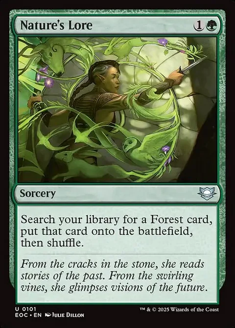 Nature's Lore, card 101 from Edge of Eternities Commander