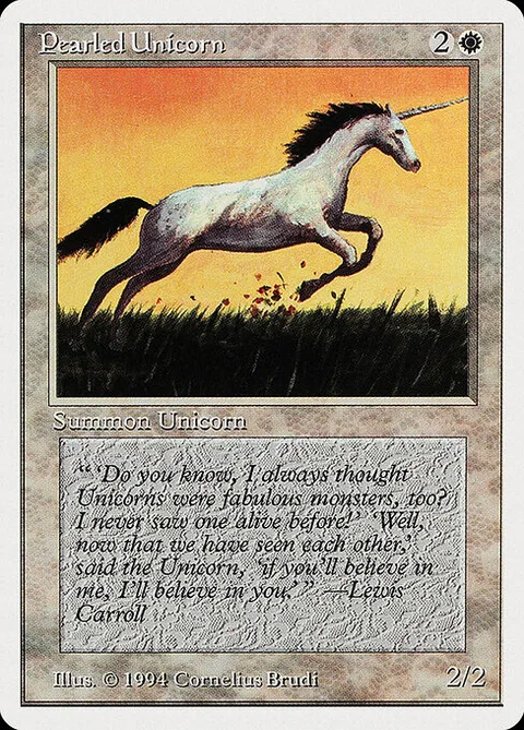 Pearled Unicorn, card 30 from Summer Magic / Edgar