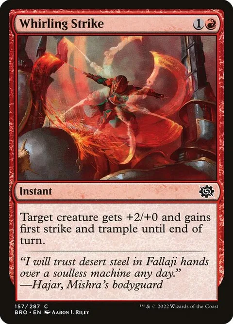 Whirling Strike, card 157 from The Brothers' War