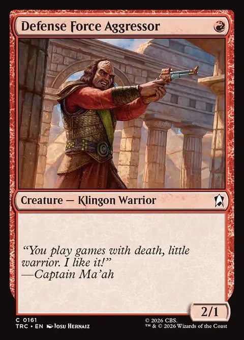 Defense Force Aggressor, card 161 from Star Trek Commander