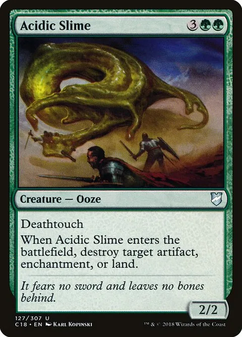 Acidic Slime, card 127 from Commander 2018