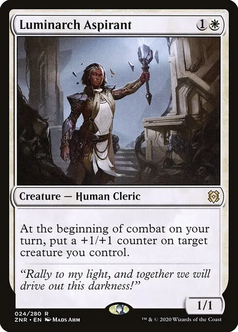 Luminarch Aspirant, card 24 from Zendikar Rising