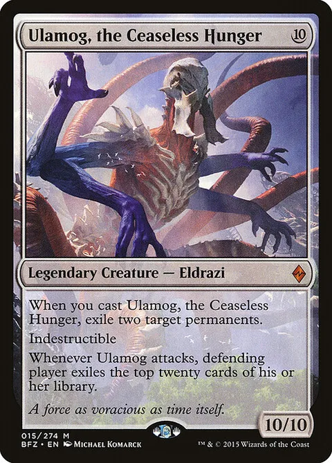 Ulamog, the Ceaseless Hunger, card 15 from Battle for Zendikar