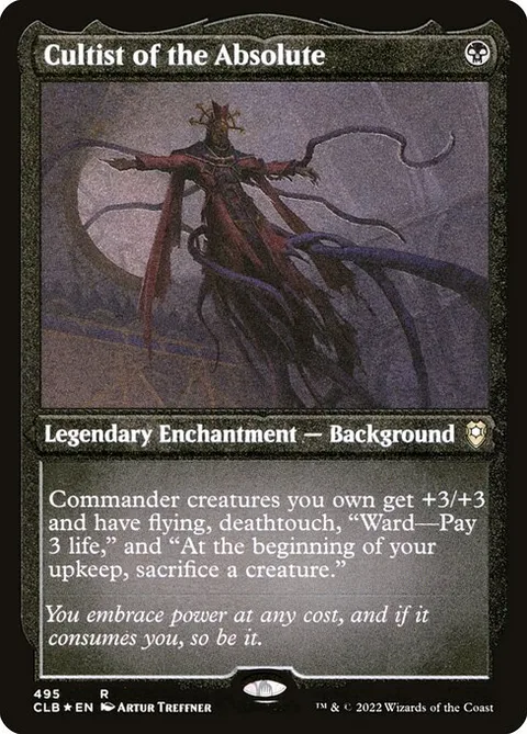 Cultist of the Absolute, card 495 from Commander Legends: Battle for Baldur's Gate