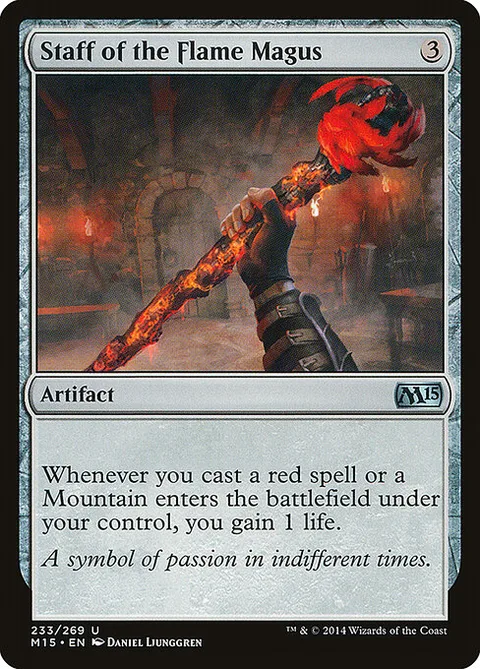 Staff of the Flame Magus, card 233 from Magic 2015