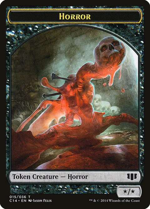 Horror, card 15 from Commander 2014 Tokens