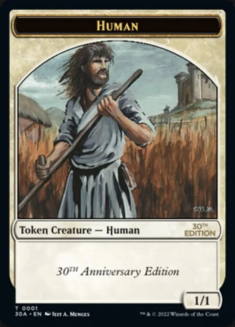 Human, card 1 from 30th Anniversary Tokens