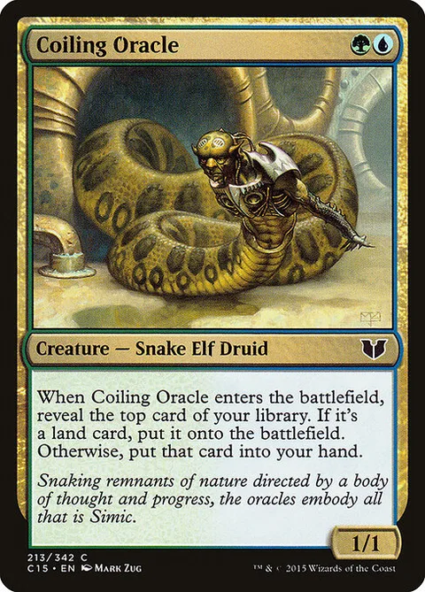 Coiling Oracle, card 213 from Commander 2015