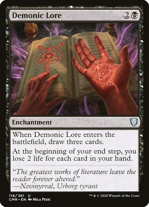 Demonic Lore, carte 118 de Commander Legends