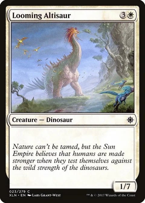Looming Altisaur, card 23 from Ixalan