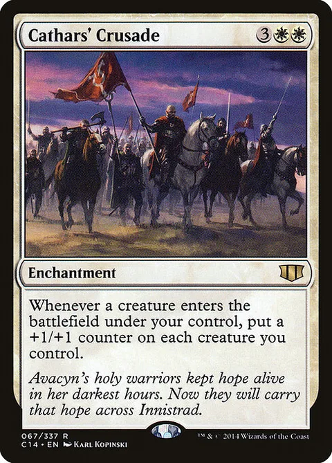 Cathars' Crusade, card 67 from Commander 2014