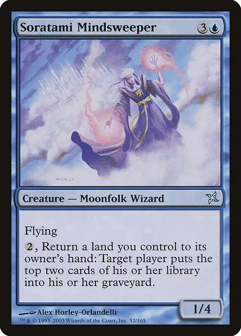 Soratami Mindsweeper, card 52 from Betrayers of Kamigawa