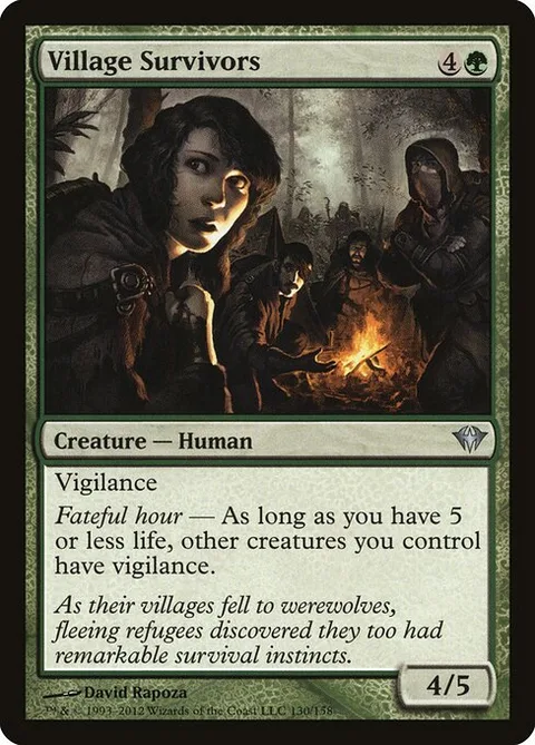 Village Survivors, card 130 from Dark Ascension