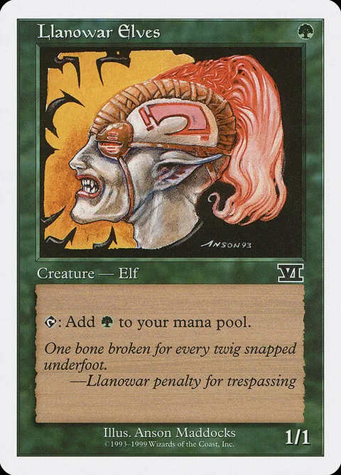 Llanowar Elves, card 39 from Battle Royale Box Set