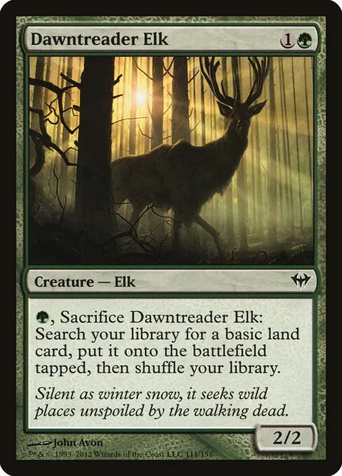 Dawntreader Elk, card 111 from Dark Ascension