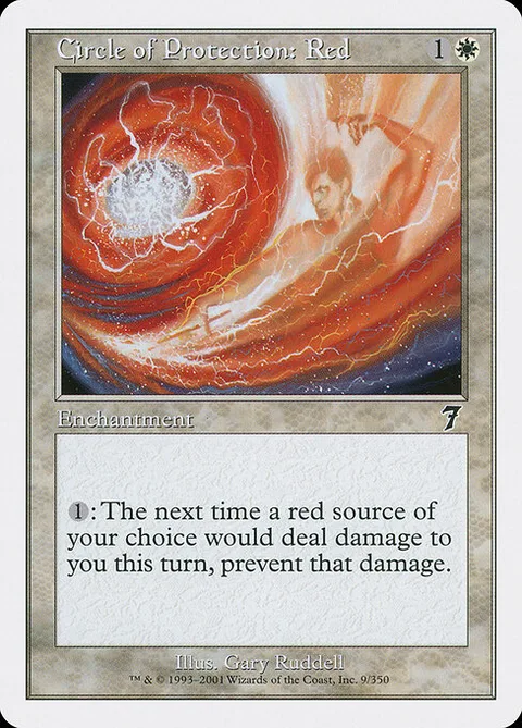 Circle of Protection: Red, carte 9 de Seventh Edition