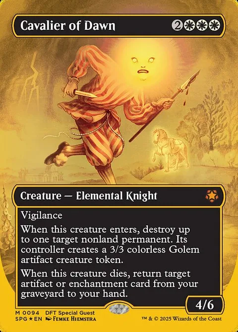 Cavalier of Dawn, card 94 from Special Guests