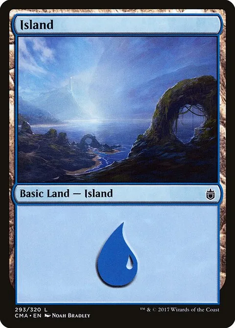 Island, card 293 from Commander Anthology