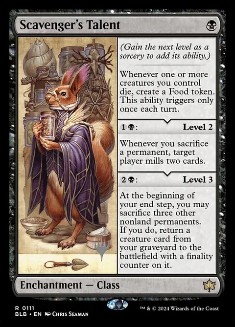 Scavenger's Talent, carte 111p de Bloomburrow Promos