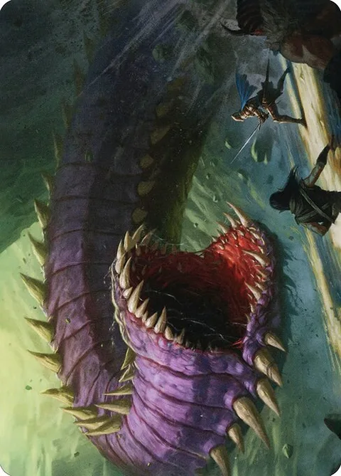 Purple Worm // Purple Worm, card 3 from Adventures in the Forgotten Realms Art Series