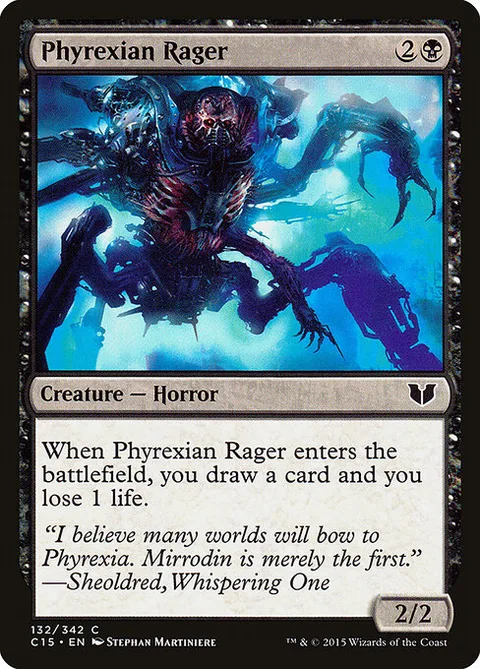 Phyrexian Rager, carte 132 de Commander 2015