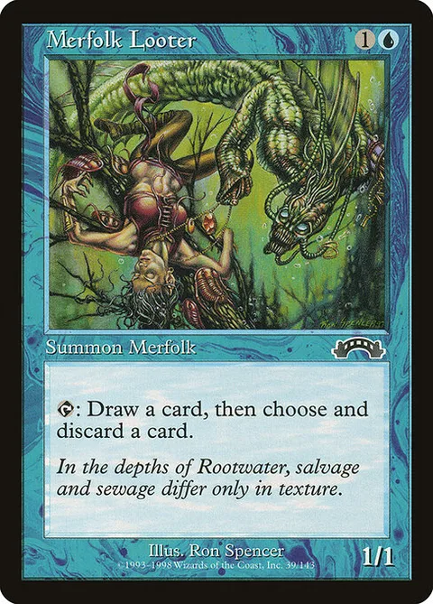 Merfolk Looter, card 39 from Exodus