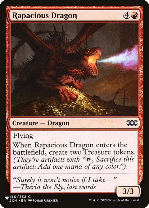 Rapacious Dragon, card 2XM-140 from The List