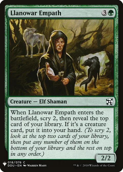Llanowar Empath, card DDU-18 from The List