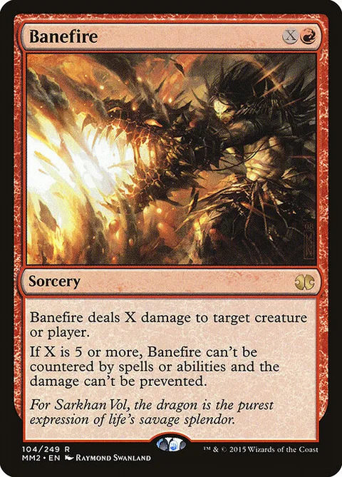 Banefire, card 104 from Modern Masters 2015