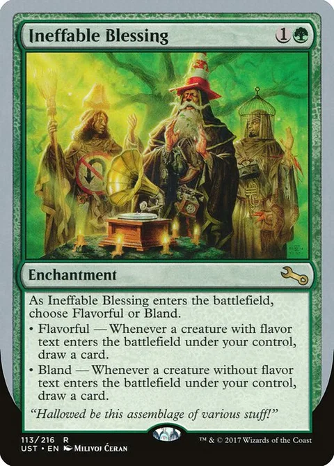 Ineffable Blessing, card 113a from Unstable