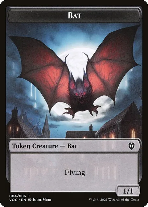 Bat, card 4 from Crimson Vow Commander Tokens