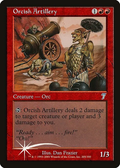 Orcish Artillery, card 205★ from Seventh Edition