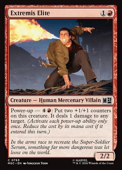 Extremis Elite, card 763 from Marvel Super Heroes Commander