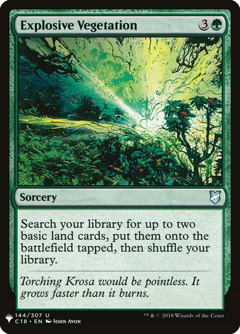 Explosive Vegetation, card C18-144 from The List