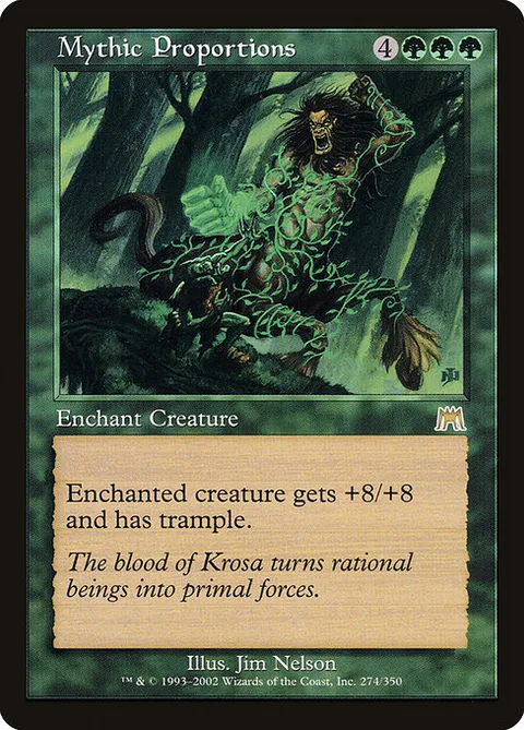 Mythic Proportions, card 274 from Onslaught